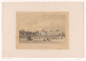 Kilátás a Luxembourg-palotára a Jardin du Luxembourgból Palais du Luxembourg, Côté du Jardin (cím a tárgyon) Gezichten in en om Paris (sorozat címe) Paris (sorozat címe a tárgyon)