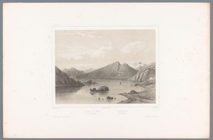 Kilátás a Norsjø-tóra Telemarkban Le lac du Nord à Tellemarken / Nordsjóen i Tellemarken (cím a tárgyon) Arcok Skandináviában (sorozat címe) Vues du Nord. Norvege (sorozat címe)