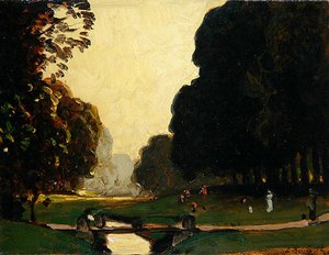 A Kis Fulda a Karlsaue parkban, Kassel alkotó: Louis Kolitz
