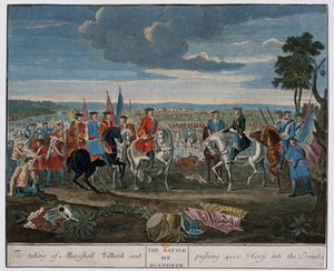 Marshall Tallard elfoglalása és 4000 ló Dunába lökése az 1704-es blenheimi csatában, 1760 körül