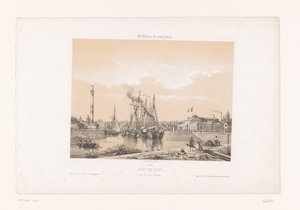 Kilátás Caenre a Cours Caffarelli felől Port de Caen, pris du Cours Caffarelli (cím a tárgyon) Kortárs Franciaország (sorozat címe) La France de nos jours (sorozat címe a tárgyon)