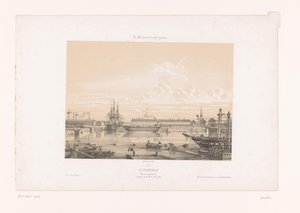 Kilátás a Bassin Napóléon III-ra Cherbourg kikötőjében Cherbourg. Napóleon III. medence (cím a tárgyon) Kortárs Franciaország (sorozat címe) La France de nos jours (sorozat címe a tárgyon)