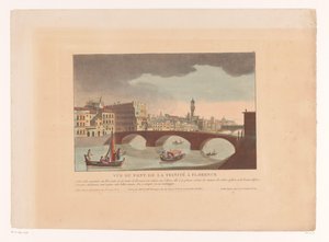 Kilátás a Ponte Santa Trinitára Firenzében Vue du Pont de la Trinité à Florence (cím a tárgyon) Városképek Olaszországban, Spanyolországban és Egyiptomban (sorozat címe)
