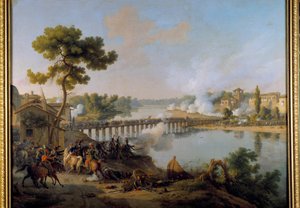 Bonaparte tábornok parancsot ad a lodi hídi ütközetre (1796. május 10.) az első olaszországi hadjárat során (1796-1797) Louis Francois Lejeune (1775-1848) festménye 19. század V. 1,85 x 2,40 m alkotó: Louis Lejeune