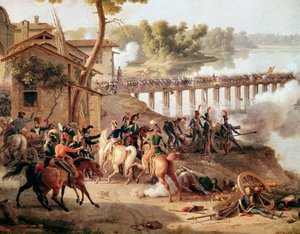 Bonaparte Napóleon parancsot adott a lodi csata során alkotó: Louis Lejeune