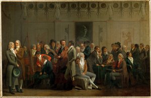 Művészek összejövetele Isabey műtermében ... alkotó: Louis Leopold Boilly