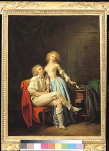 Pár egy szökött madárral (olaj, vászon) alkotó: Louis Leopold Boilly