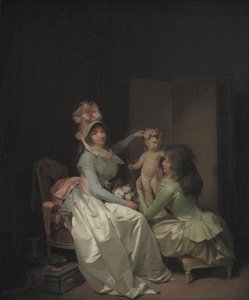 Ámor szobrának megkoszorúzása alkotó: Louis Leopold Boilly