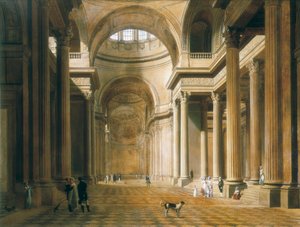 A párizsi Pantheon belseje. Louis Leopold BOILLY festménye alkotó: Louis Leopold Boilly