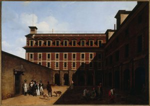 La prison des Madelonnettes, rue des Fontaines, 1810 körül (olaj) alkotó: Louis Leopold Boilly