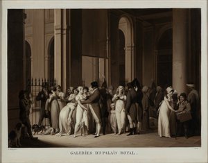 A királyi palota galériái, 1809. alkotó: Louis Leopold Boilly