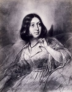 George Sand portréja, Amantine-Lucile-Aurore Dupin álneve (Párizs alkotó: Louis Leopold Boilly