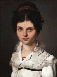 Diadémos nő portréja alkotó: Louis Leopold Boilly