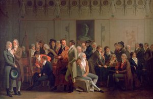 Művészek találkozója az Isabey Stúdióban, 1798 alkotó: Louis Leopold Boilly