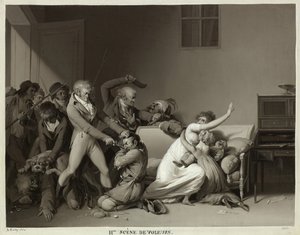 A betörők második jelenete: A betörőket letartóztatták, 1810 alkotó: Louis Leopold Boilly