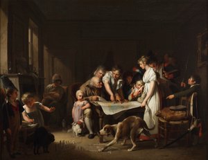 A Nagy Hadsereg Értesítőjének felolvasása alkotó: Louis Leopold Boilly