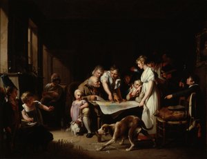 A Nagy Hadsereg Bulletinjének olvasása alkotó: Louis Leopold Boilly