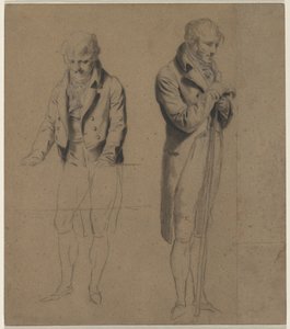 Két álló figura (Tanulmány egy biliárdjátékhoz) alkotó: Louis Leopold Boilly