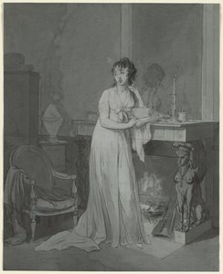 Nő a kandalló előtt alkotó: Louis Leopold Boilly