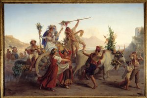 Louis Leopold Robert (1794-1835) festménye a Nápoly melletti boltív Madonna ünnepének visszatérése 1827 V. 1,47x2,12 m