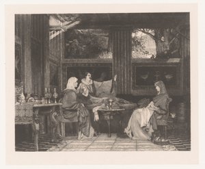 Venantius Fortunatus felolvassa verseit Radegonda VI alkotó: Louis  Lucas