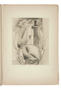 Oldal az Indicateur des chemins de cœur Párizsból, kiadó: Jeanne Bucher alkotó: Louis Marcoussis