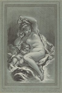 Vénusz és Ámor delfinen, 1767. Alkotók: Louis Marin Bonnet, Juste-François Boucher. alkotó: Louis Marin Bonnet, Juste François Boucher