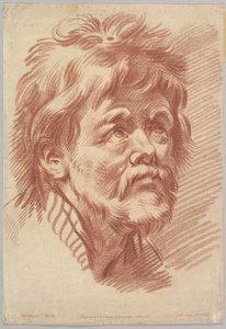 Egy öregember feje, a 18. század közepe és vége. alkotó: Louis Marin Bonnet