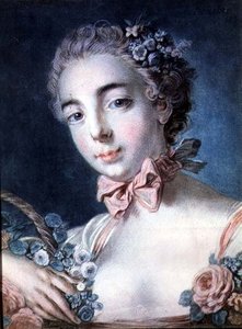 Tete de Flore, Mme Baudion, Boucher lányának portréja, Boucher rajza alapján alkotó: Louis Marin Bonnet