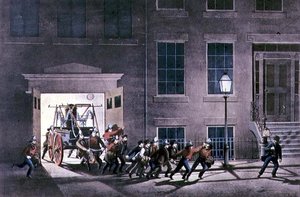 The Night Alarm, kiadó: Currier and Ives, New York