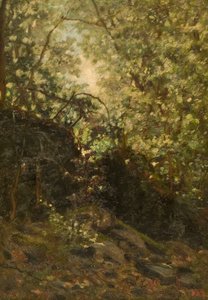 Éjszaka erdőn át, 1889. alkotó: Louis Michel Eilshemius