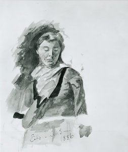 Női figura, 1886. alkotó: Louis Michel Eilshemius