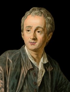 Denis Diderot francia író és filozófus portréja (1713-1784) Michel Van Loo metszetével
