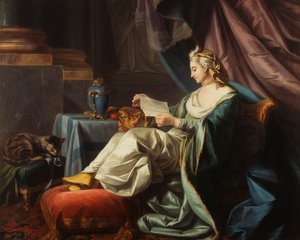 Egy fiatal szultán levelet olvas, alkotó: Louis Michel van Loo