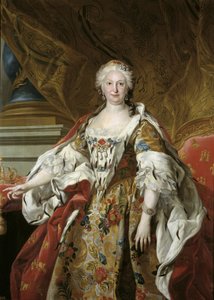 Spanyol: Isabel Farnesio, reina de España Isabel de Farnesio királyné hivatalos portréja alkotó: Louis Michel van Loo
