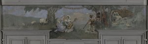Pierrot et Colombine - Jean Coquelin étkezőjének modellje, Villa Longchamp, Neuilly, 1900 körül (olaj)