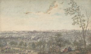 Versailles délnyugat felől nézve, 1779. alkotó: Louis-Nicolas de Lespinasse
