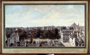 Párizs kilátása Monsieur Fournelle kilátójából, rue des Boulangers saint Victor Louis de Lespinasse rajza (1734-1808) 18. századi Párizs. Karneváli Múzeum