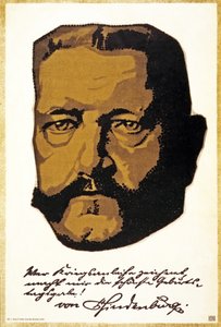 Paul von Hindenburg tábornok portréja, kocsma. München, 1917