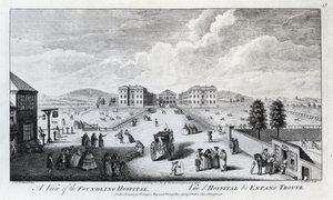 A Foundling Kórház képe, Nathaniel Parr metszet, 1750