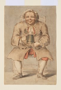 Ülő férfi egy tankáruval alkotó: Louis Philippe Boitard