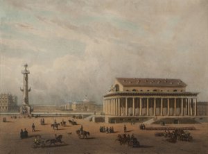 Tőzsde Szentpéterváron, 1840-es évek vége. alkotó: Louis Pierre Alphonse Bichebois