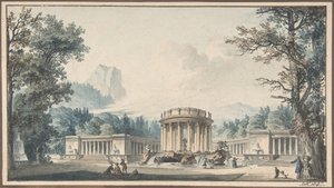 Projekt egy ünnepi dekorációhoz, n.d. alkotó: Louis Pierre Baltard