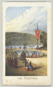 The Fountain, a Views in Central Park, New York, 3. rész, 1864 sorozatból. alkotó: Louis Prang