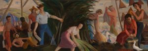 The Harvest (freskó tanulmány, Abbeville, Louisiana Postahivatal) alkotó: Louis Raynaud