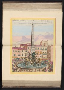 Vierstromenfontein te Róma Panfilio obeliszk, amelyet N. S. Innocentio X (...) szentsége állított (cím a tárgyon) alkotó: Louis Rouhier