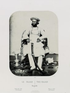 Királyi natch Jug Navas Oudeypour szigetén; The Rajah, 1865-68 körül (albumnyomat) alkotó: Louis Rousselet