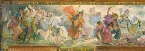 (Bacchanáliai mulatság, pán és felvonulás) alkotó: Louis Schaettle