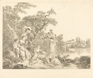 A Pásztor ajándékai alkotó: Louis Simon Lempereur after François Boucher