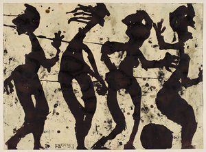 Brousse és Frapper, verso, 1937-1942 körül (olajos gouache és tinta papíron)